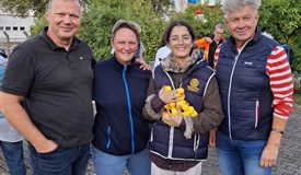 Inbound Michelle mit Präsident Gehrmann, YEO Szczesny und Freundin und erste Gastmutter Hefenbrock